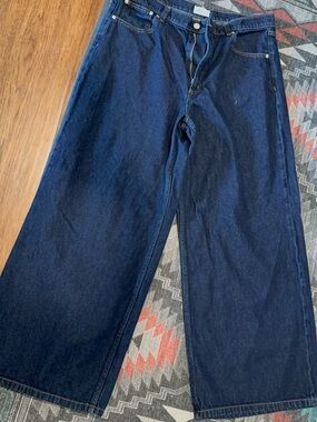 MARELLA Dark Blue Bootcut Wide-Leg Jeans